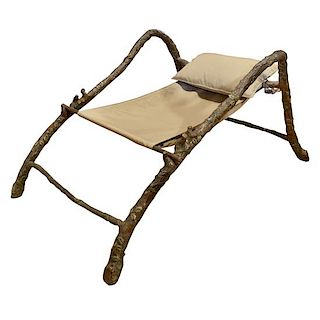 A Bronze Garden Chair 30" W x 50" D x 24" H