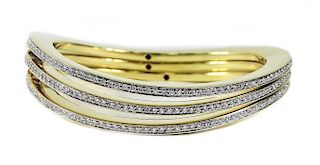 Roberto Coin 18K Gold Diamond Ruby Stackable Cuffs
