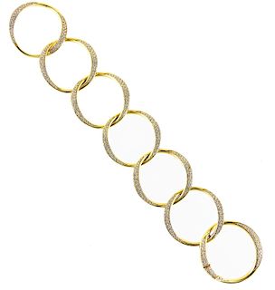 Antonini 18K Yellow Gold & 4ctw Diamond Bracelet