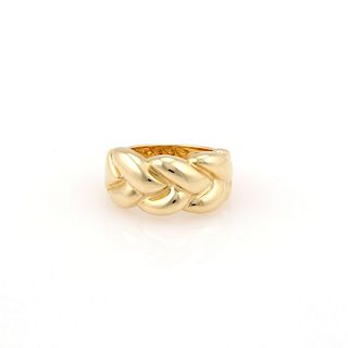 Cartier 18K Yellow Gold 10.5mm Woven Designer Ring
