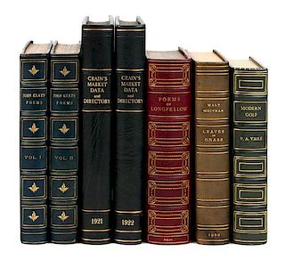 [BINDINGS -- ASPREY]. A group of 5 works, finely bound by Asprey or expertly bound to style.