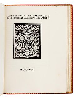 * BROWNING, Elizabeth Barrett (1806-1861). Sonnets from the Portuguese. Boston: Copeland and Day, 1896.