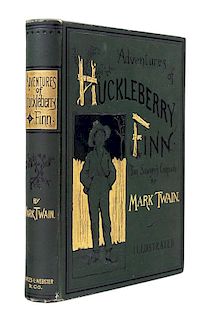 * CLEMENS, Samuel Langhorne ("Mark Twain") (1835-1910). Adventures of Huckleberry Finn (Tom Sawyer's Comrade). New York, 1885.