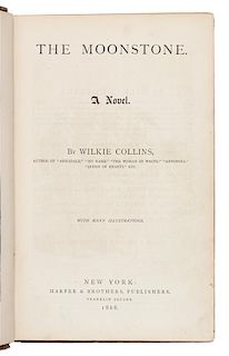 * COLLINS, Wilkie (1824-1889). The Moonstone. New York: Harper & Brothers, 1868.