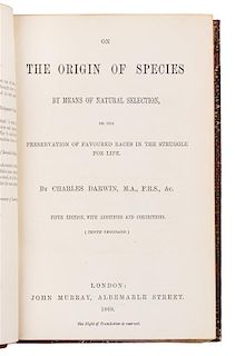 * DARWIN, Charles (1809-1892). On the Origin of Species. London: John Murray, 1869.
