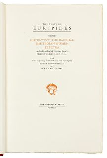 [FINE PRESS]. EURIPIDES. The Plays of Euripides. [Montgomeryshire, Eng.] : The Gregynog Press, 1931.