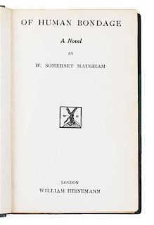 * MAUGHAM, William Somerset (1874-1965). Of Human Bondage. London: William Heinemann, 1915.