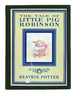 POTTER, Beatrix (1866-1943). The Tale of Little Pig Robinson. Philadelphia: David McKay Company, 1930.
