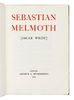 * WILDE, Oscar (1854-1900). Sebastian Melmoth. London: Arthur J. Humphreys, 1904.