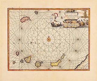 VAN DER AA, Pieter (1659-1733). Canaries ou Illes Fortunes. Leiden, ca 1719.