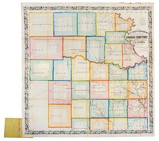 WIGGIN, C.P. Mac Lean & Lawrences Sectional Map of Kansas Territory. Pittsburg [sic]: Wm. Schuchman & Bro. Lith., 1857.