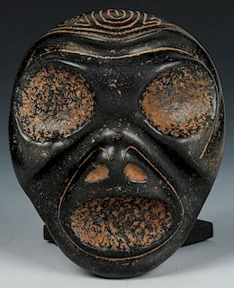 Taino Black Stone Monkey Like Head (1000-1500 CE)