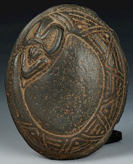 Taino Coiled Snake Cemi Stamp (1000-1500 CE)