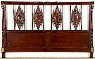 Continental Carved Wood Headboard