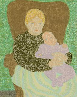 March Avery (20th c.) Mother and Child