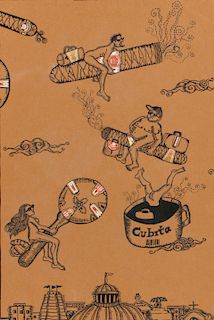 Cuban (20th c.) Original Cigar Theme Illustration