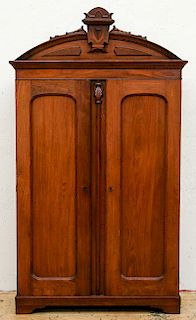 Antique Victorian Carved Wood Armoire