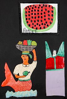 3 Works by Various Artists: Annie Tolliver, R.A. Miller and Haitian School