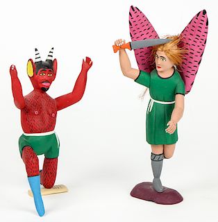 Manuel, Angelico & Isaias Jimenez (20th c.) The Archangel and The Devil