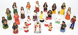 Grou of Mexican (20th c.) Clay Figures