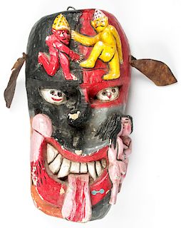 Large Vintage Mexican Diablo/Dance Mask, Guerrero
