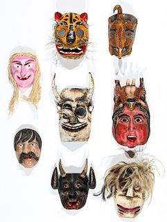 Collection of 6 Ethnographic Masks