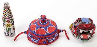 3 Beaded Ethnographic Objects from Various Cultures