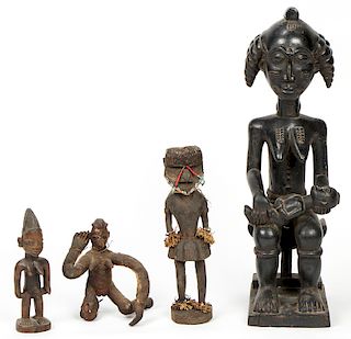 Collection of 4 African Sculptures
