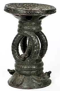 Benin Bronze Stool