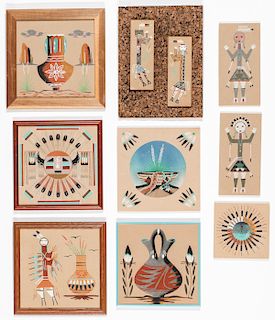 Collection of Vintage Navajo Sand Paintings