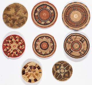 Collection of 8 Southwest & African Basket Plates