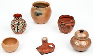 Collection of Vintage Southwest Redware Pottery