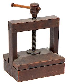 Antique Wood Nipping Press