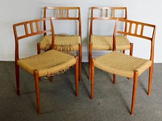 Set of 4 Niels O. Moller Danish Dining Chairs.
