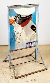 US Navy Recruiting Double Sided Metal Sidewalk Sign