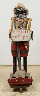 Old Whimsical American Minstrel Statue