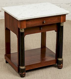 Continental Marble Top Side Table