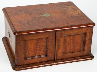 Antique Burlwood Veneer Box
