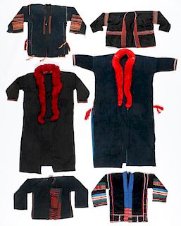 6 Asian Tribal Robes/Jackets, Early/Mid 20th C