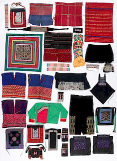 Large Collector's Lot of Southeast Asian Hilltribe Textiles