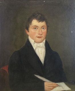 Early 19th C. Oil on Canvas. Portrait of a Man