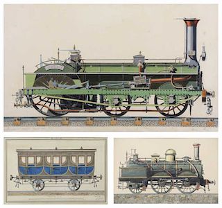 Collection of Three (3) 19th C. Locomotive