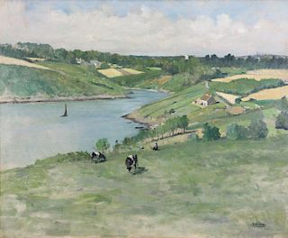 WINTZ, Raymond. Oil on Canvas. "Le Belon Morbihan"