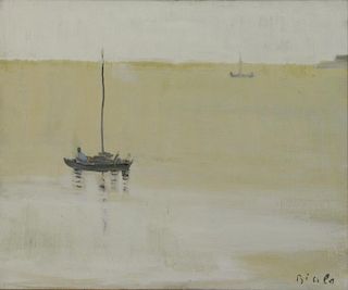 BIALA, Janice. Oil on Canvas. Boats on the Water.