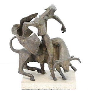 HEBALD, Milton. Bronze Sculpture. Matador, 1958.
