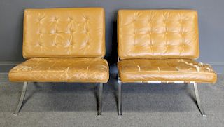 MIDCENTURY. Pair of Barcelona Style Chairs  Back