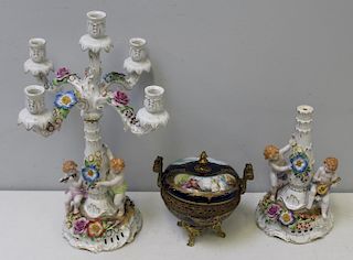 Dresden and Sevres Porcelain Lot As / Is