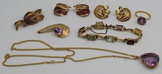 JEWELRY. Assorted Gold and Colored Gem Jewelry.