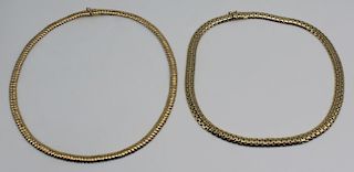 JEWELRY. (2) Italian 14kt Gold Necklaces.