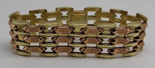 JEWELRY. Austrian 14kt Two-Tone Gold Bracelet.